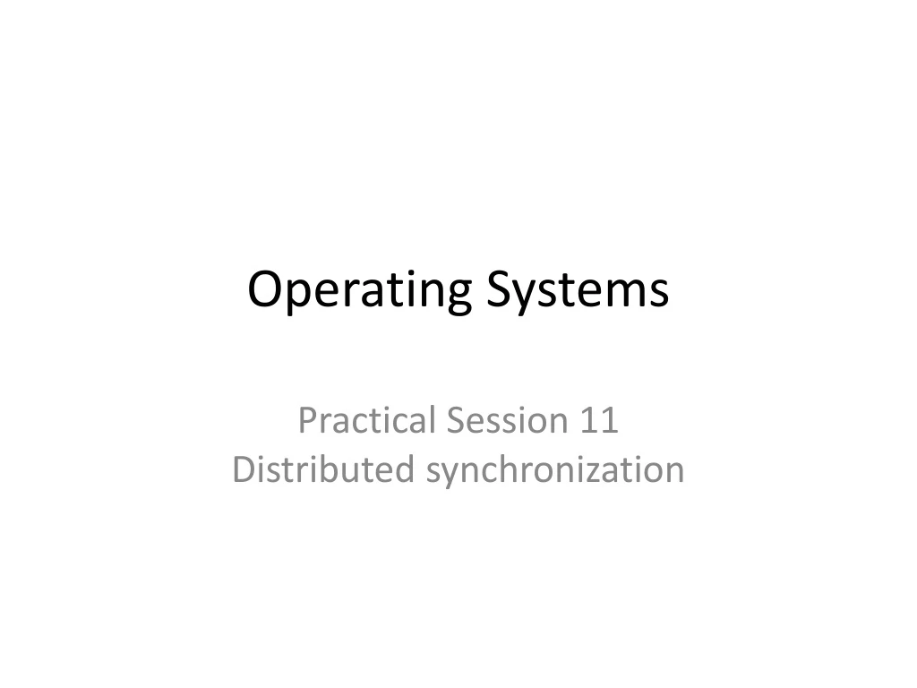 operating systems