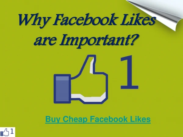 Why Facebook Likes are Important?