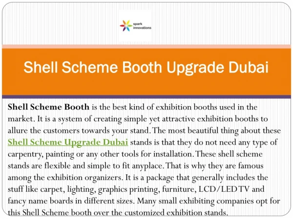 Shell Scheme Booth Upgrade Dubai