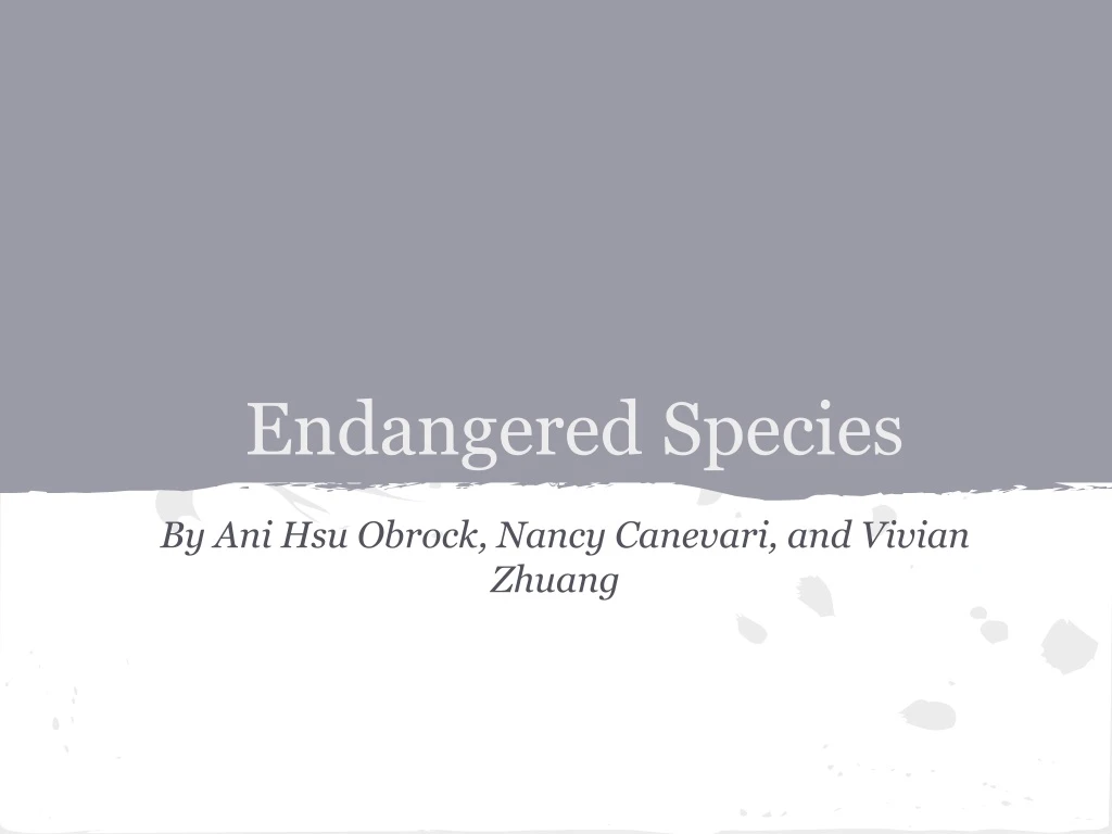 endangered species