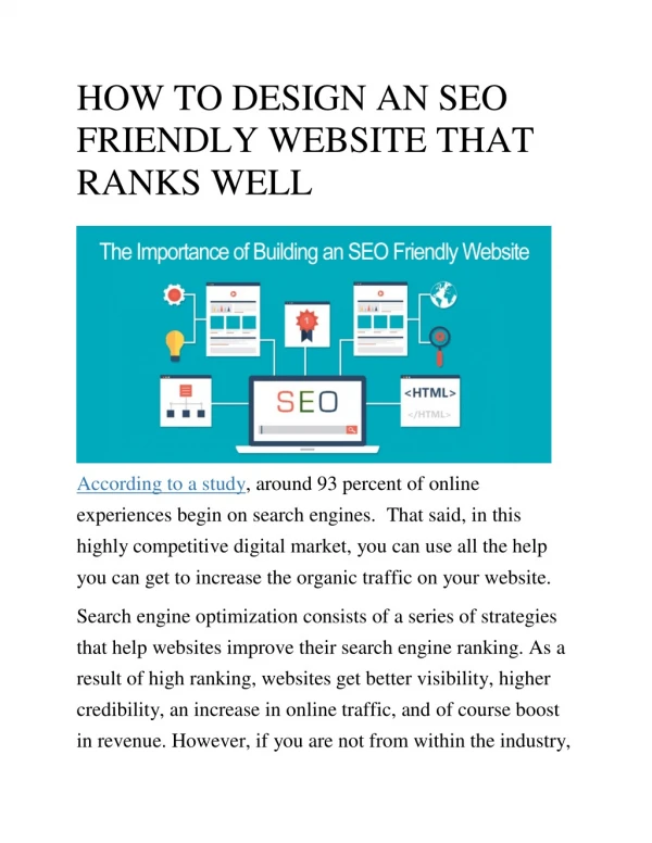 how to design an seo friendly website that ranks
