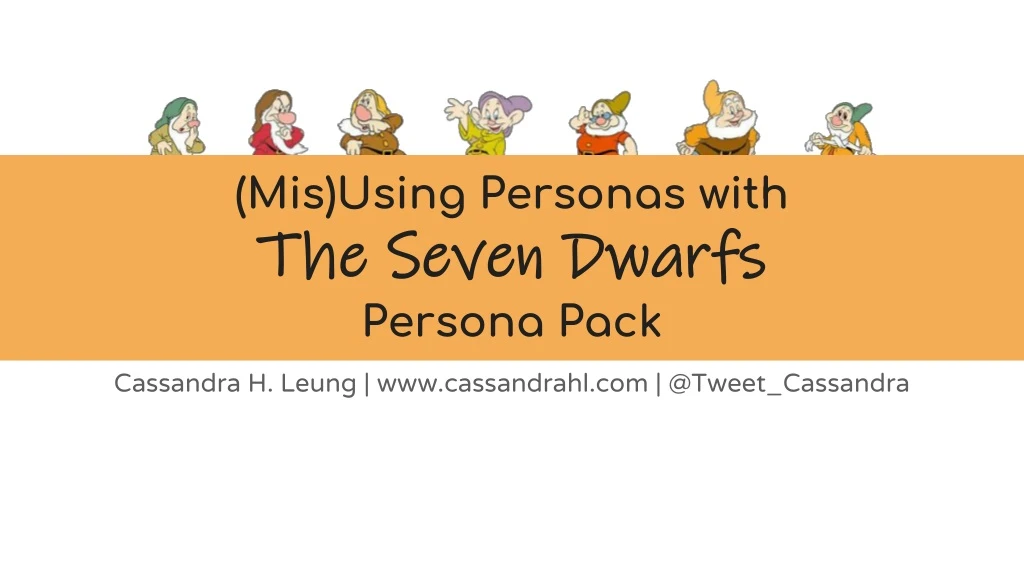 mis using personas with the seven dwarfs persona pack