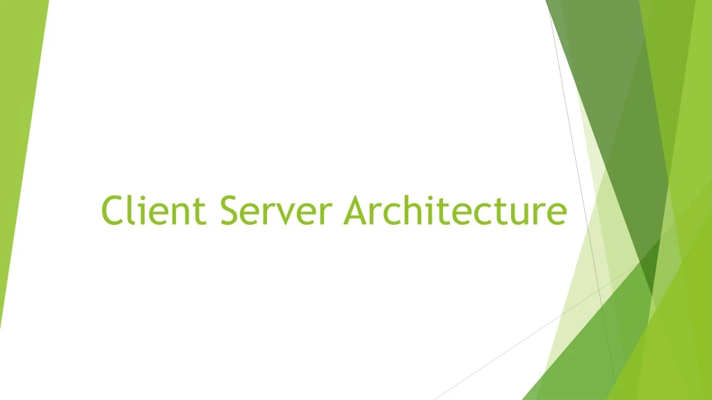 client server architecture