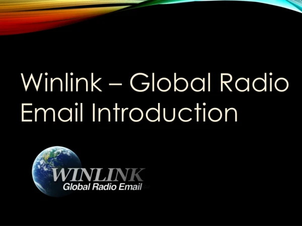 Winlink – Global Radio Email Introduction