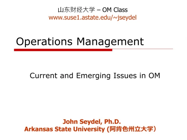 Operations Management