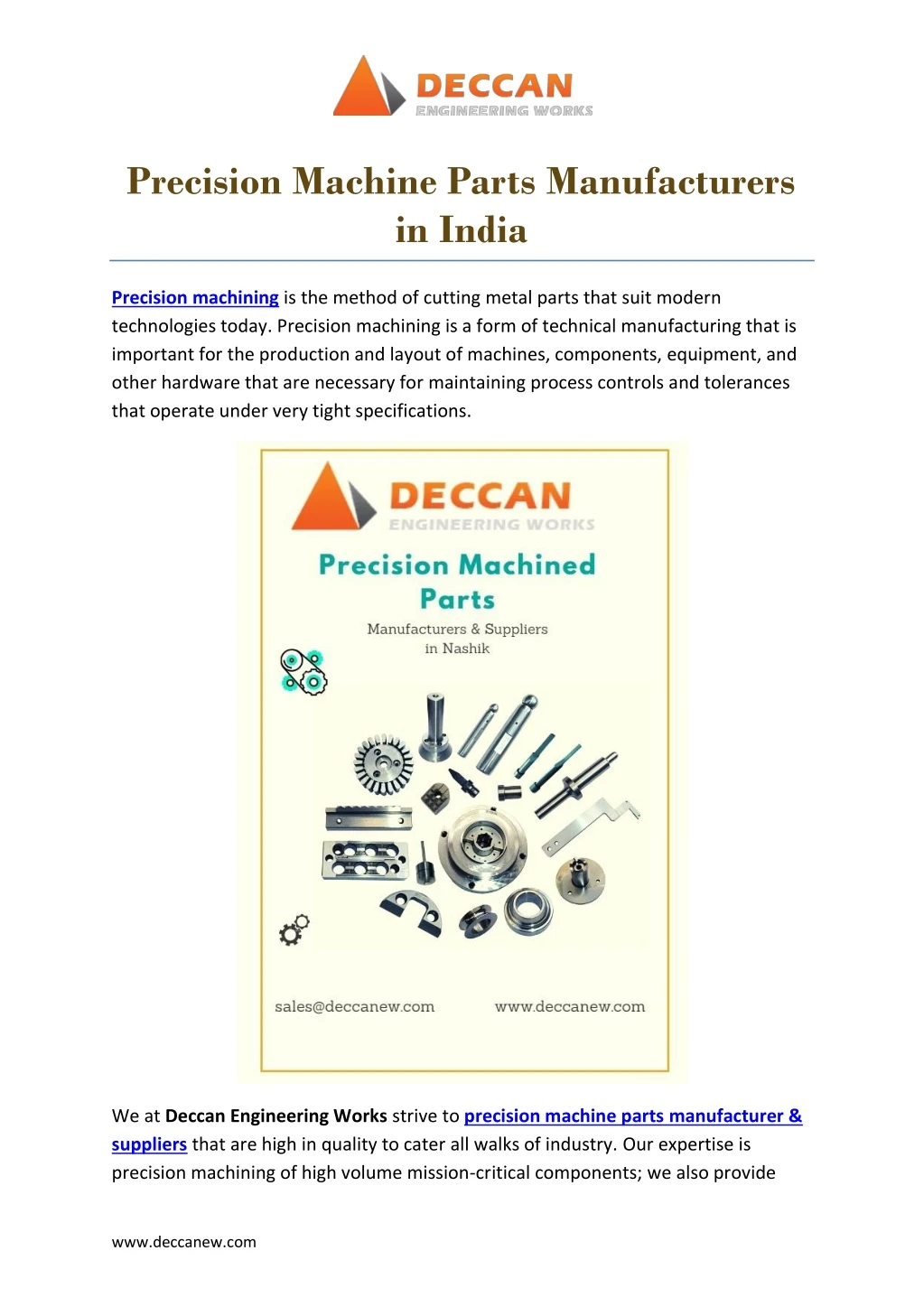 precision machine parts manufacturers in india