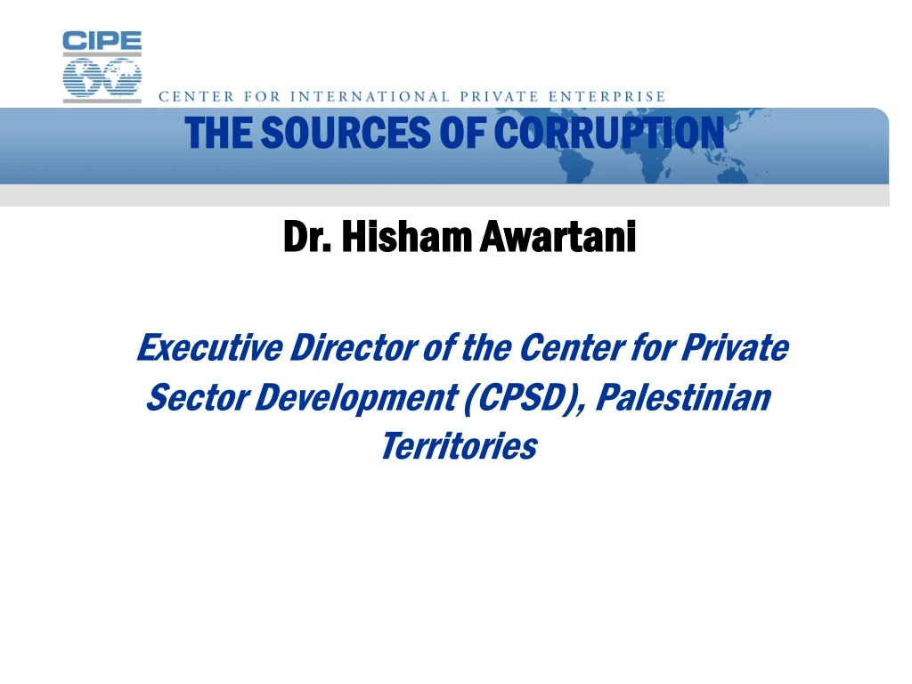 the sources of corruption dr hisham awartani