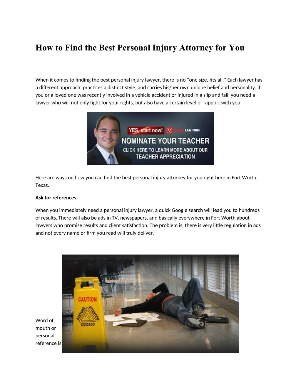 how to find the best personal injury attorney