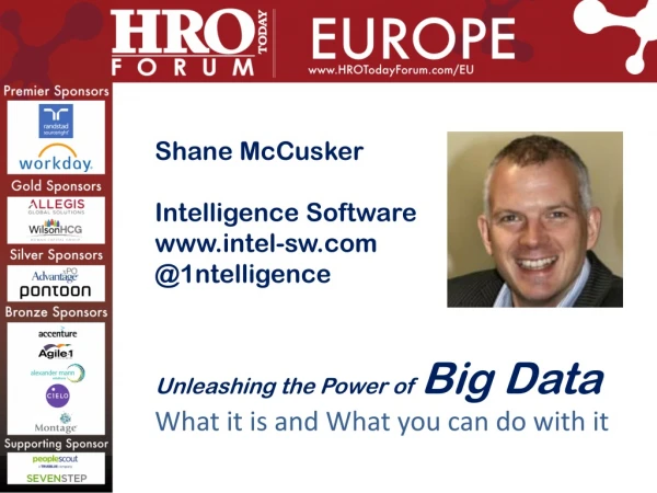 Shane McCusker Intelligence Software intel-sw @1ntelligence