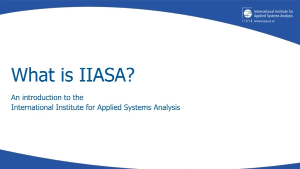 What is IIASA?