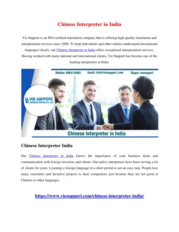 chinese interpreter in india