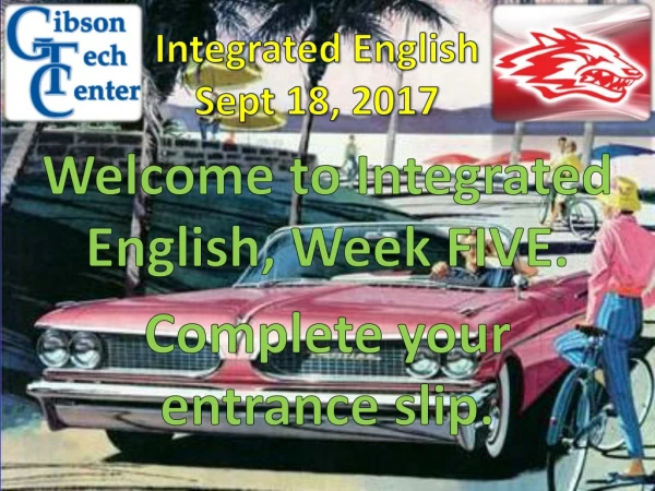 Integrated English Sept 18, 2017