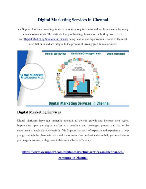 digital marketing services in chennai
