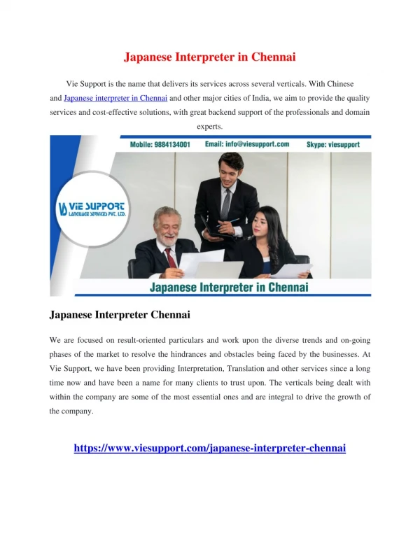 japanese interpreter in chennai