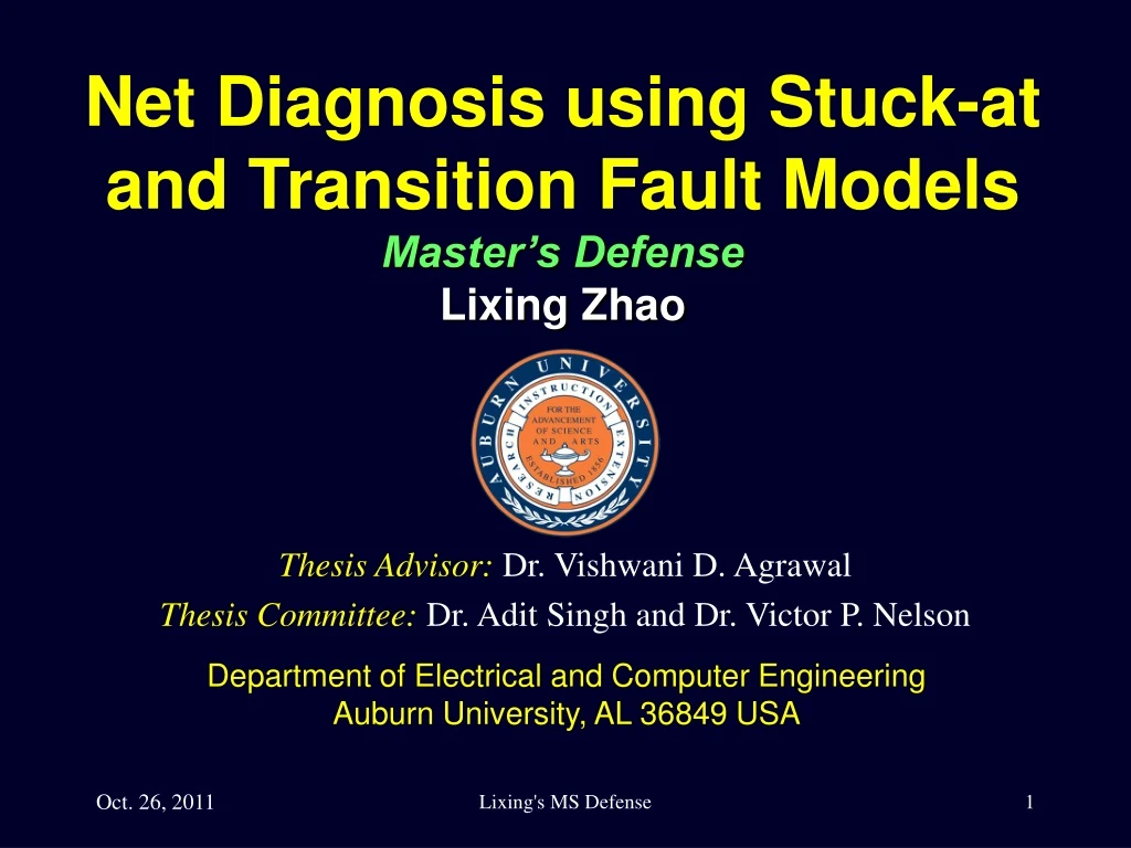 net diagnosis using stuck at and transition fault