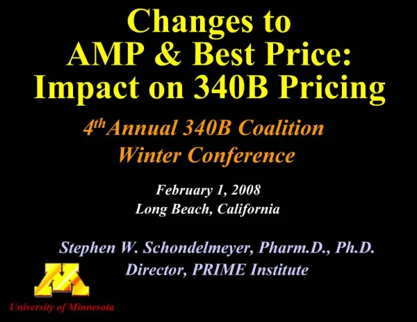 Changes to AMP Best Price: Impact on 340B Pricing