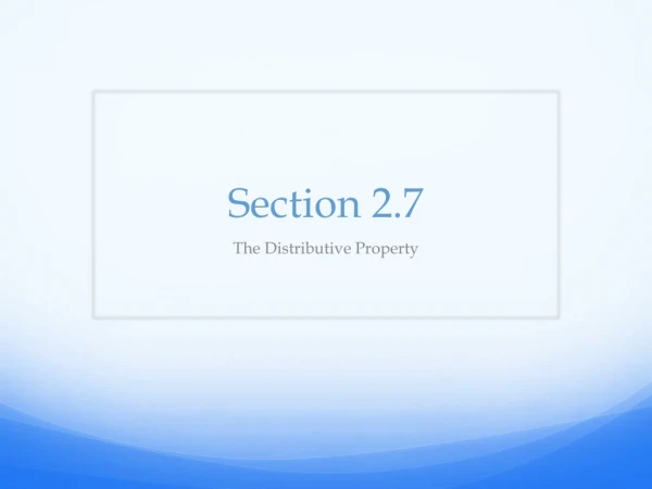 Section 2.7