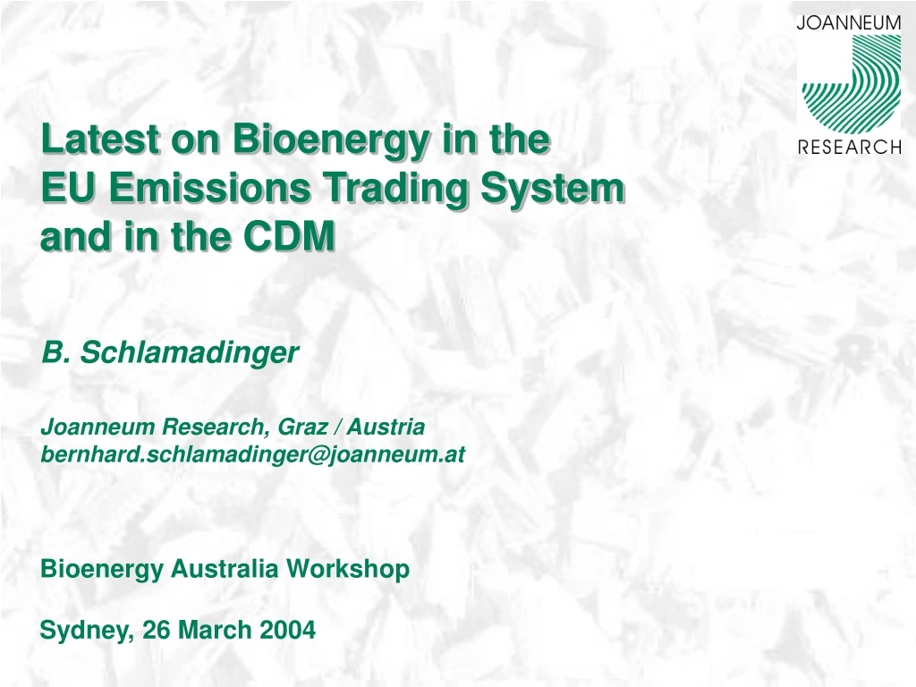 latest on bioenergy in the eu emissions trading