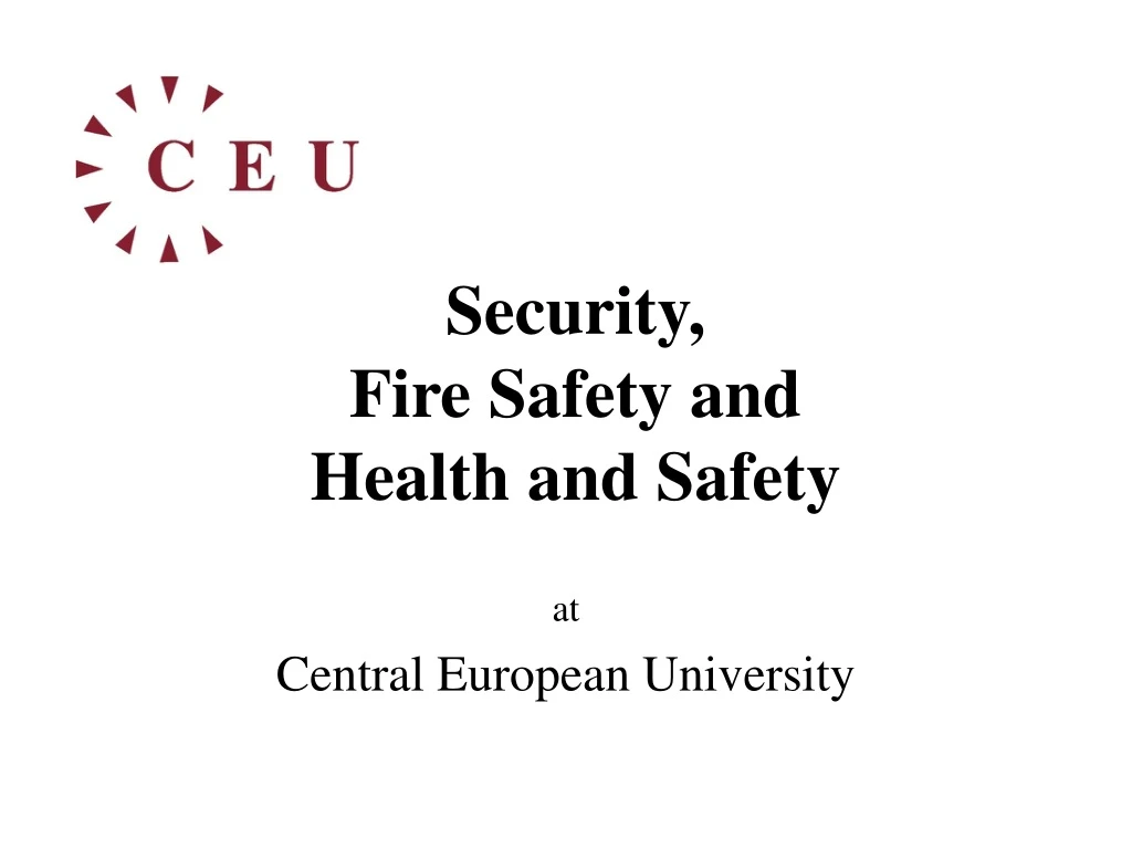 security fire safety and health and safety