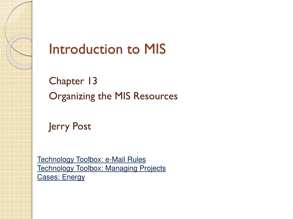 introduction to mis