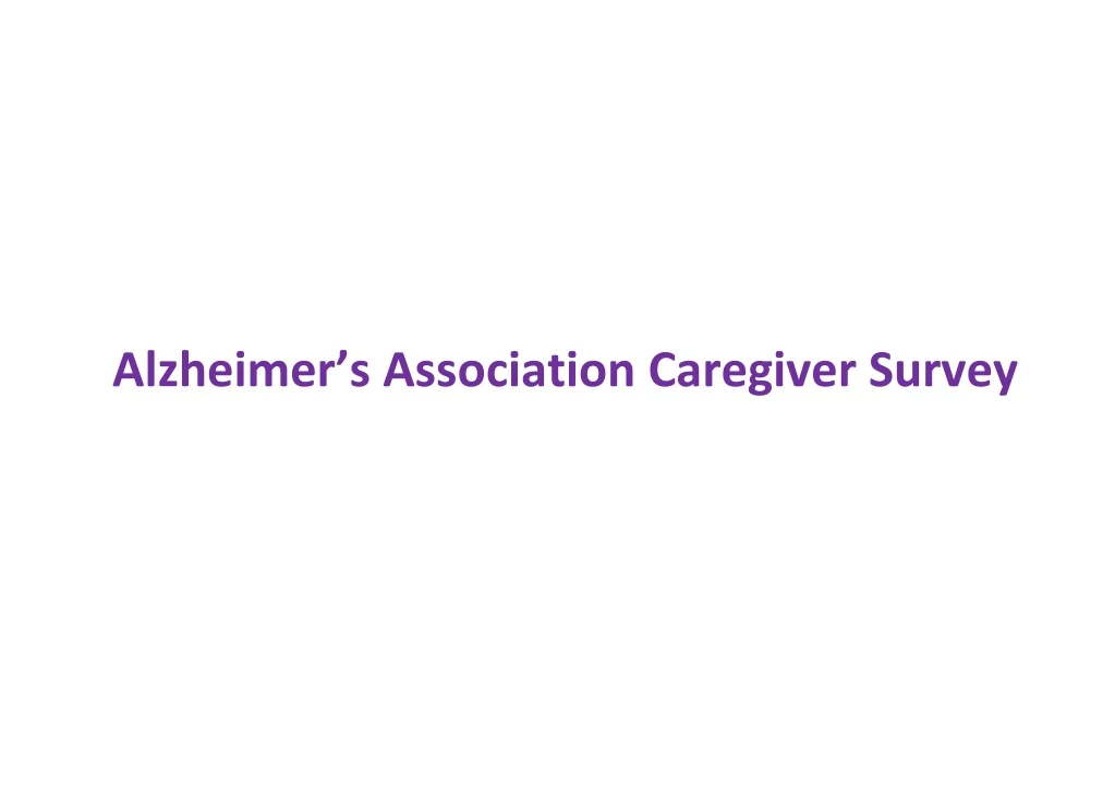 alzheimer s association caregiver survey