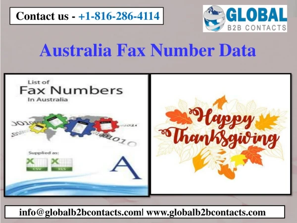 australia fax number data