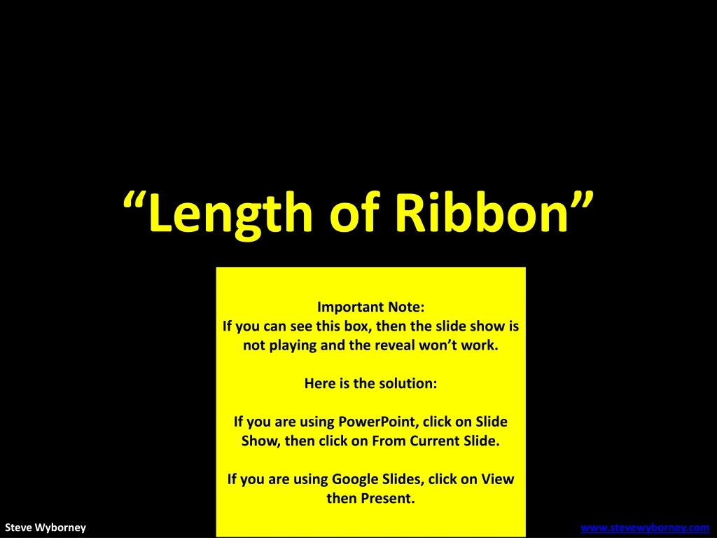 length of ribbon