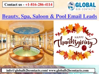 Beauty, Spa, Saloon & Pool Email List - slide 1