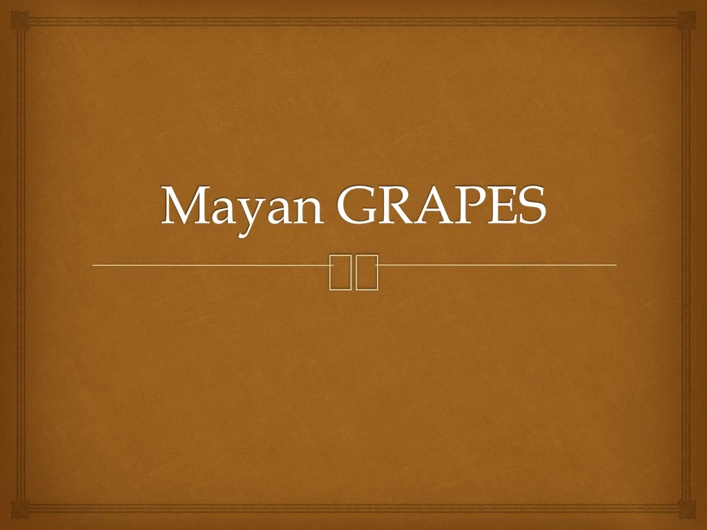 mayan grapes