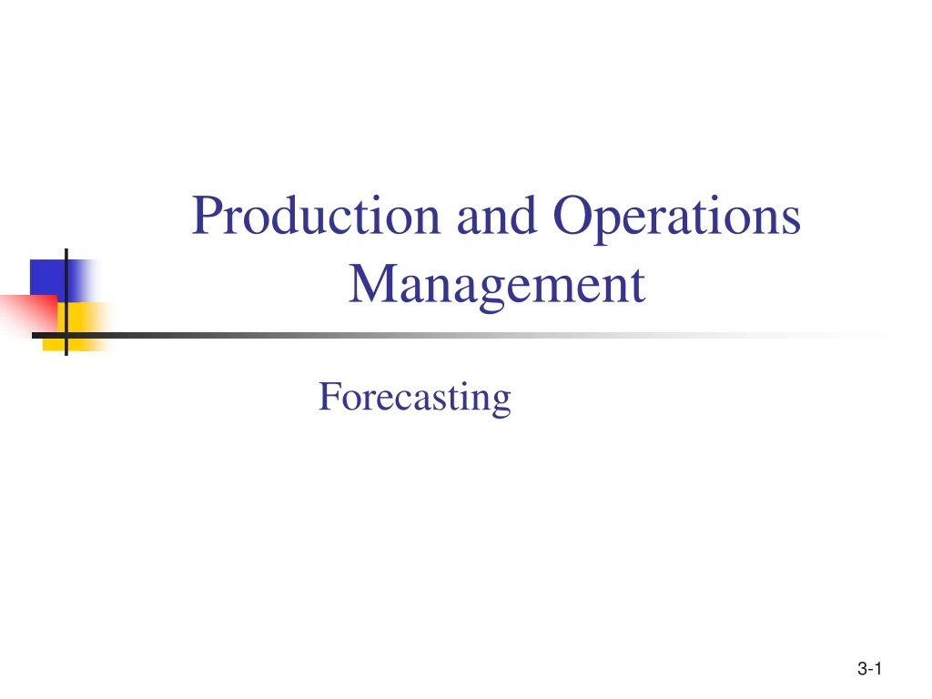 production and operations management