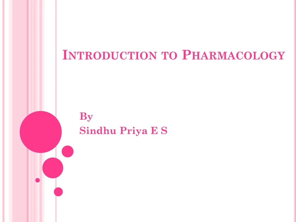 introduction to pharmacology