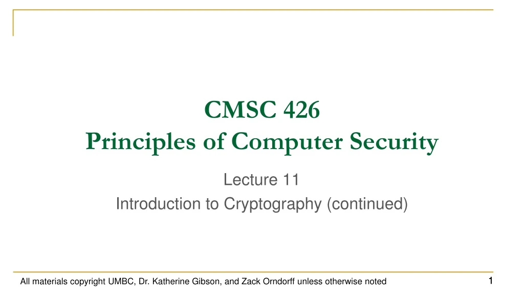 cmsc 426 principles of computer security