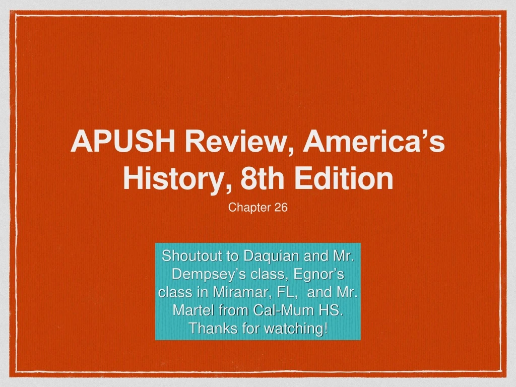apush review america s history 8th edition
