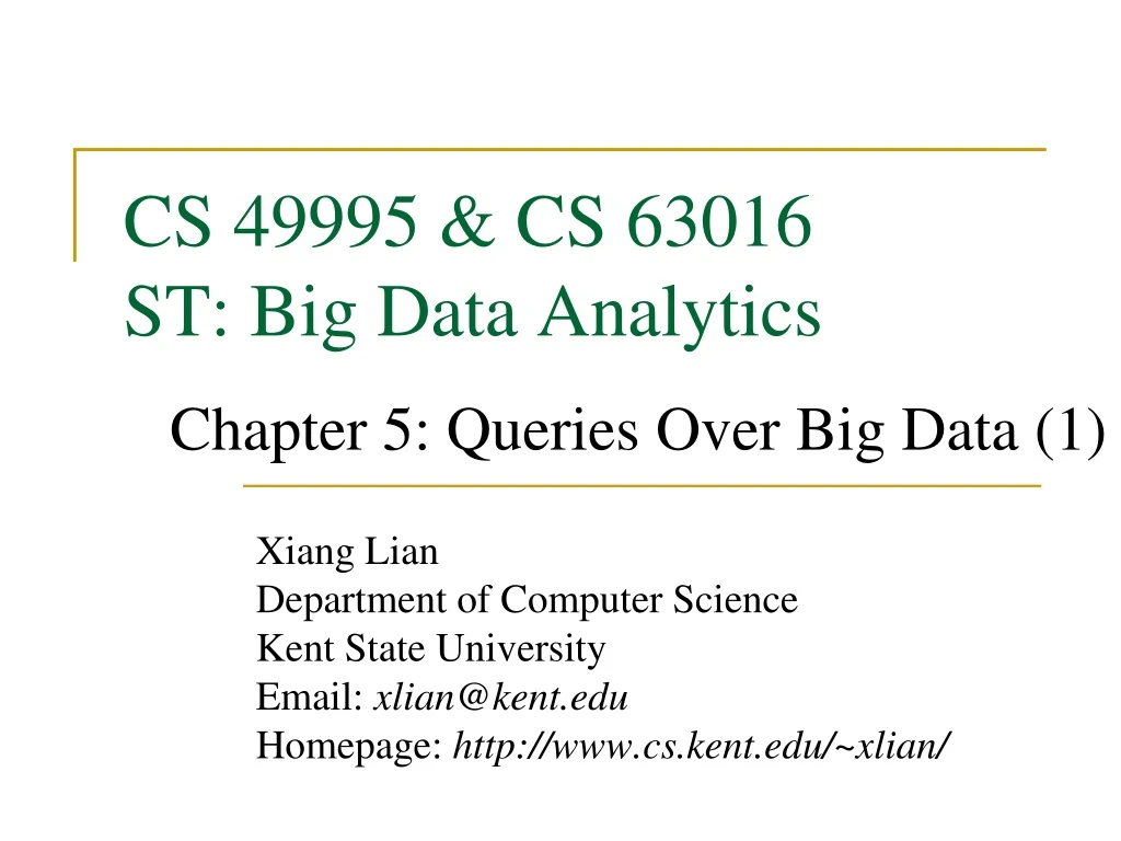 cs 49995 cs 63016 st big data analytics