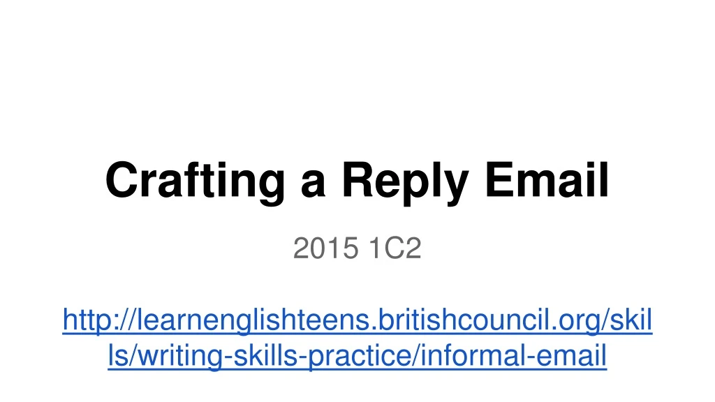 crafting a reply email