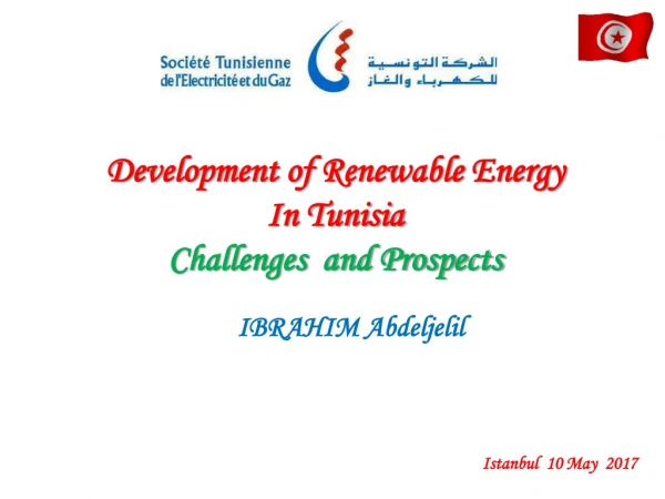 Development of Renewable Energy In Tunisia Challenges and Prospects