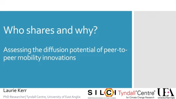 Who shares and why? Assessing the diffusion potential of peer-to-peer mobility innovations