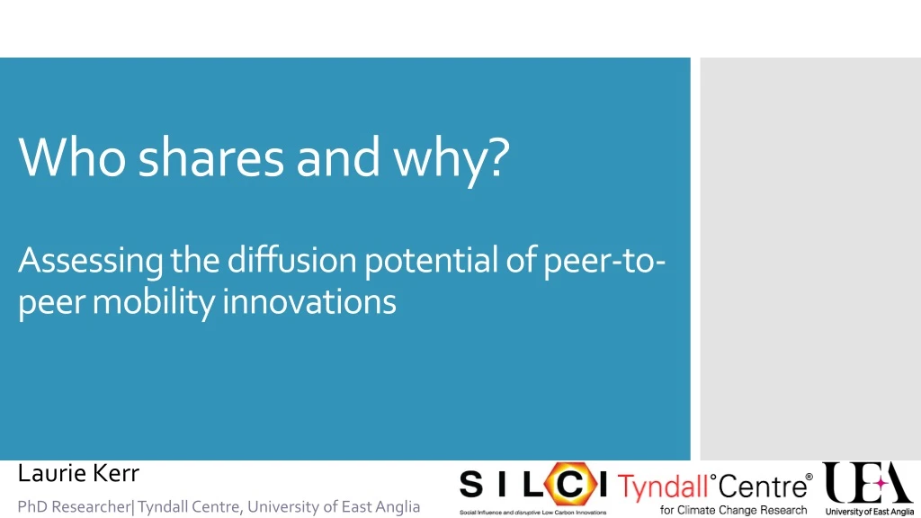 who shares and why assessing the diffusion potential of peer to peer mobility innovations
