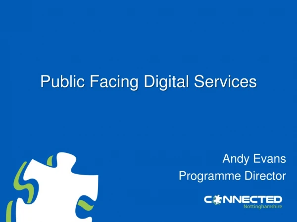 Public Facing Digital Services
