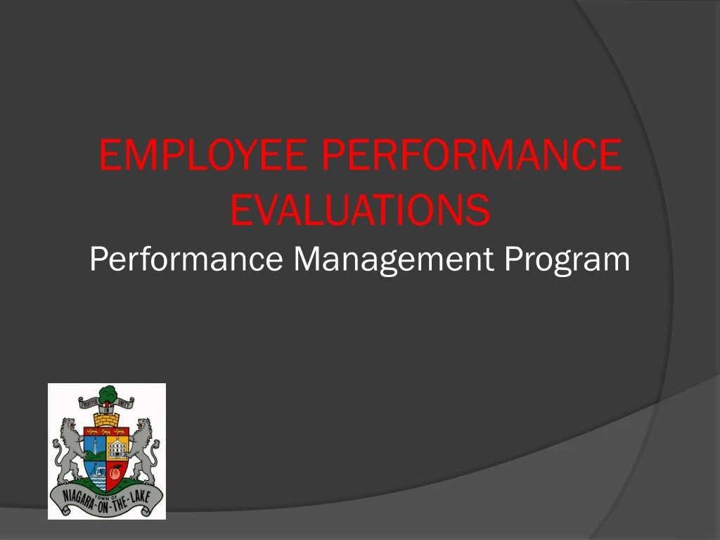 employee performance evaluations performance management program