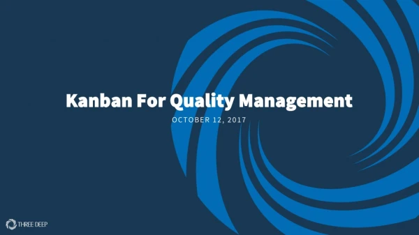 Kanban For Quality Management