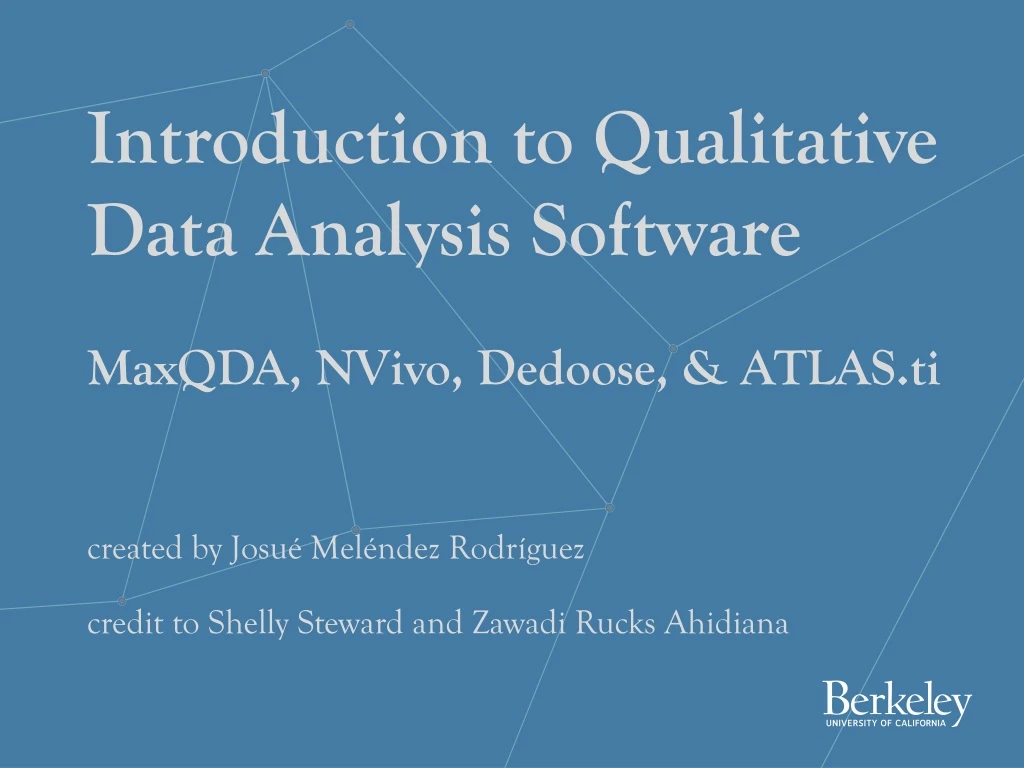 introduction to qualitative data analysis software maxqda nvivo dedoose atlas ti
