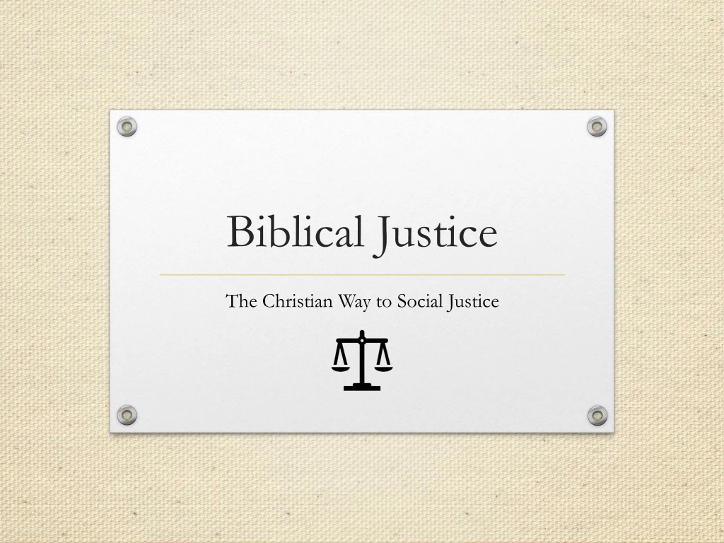 biblical justice