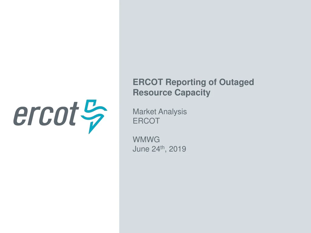 ercot reporting of outaged resource capacity
