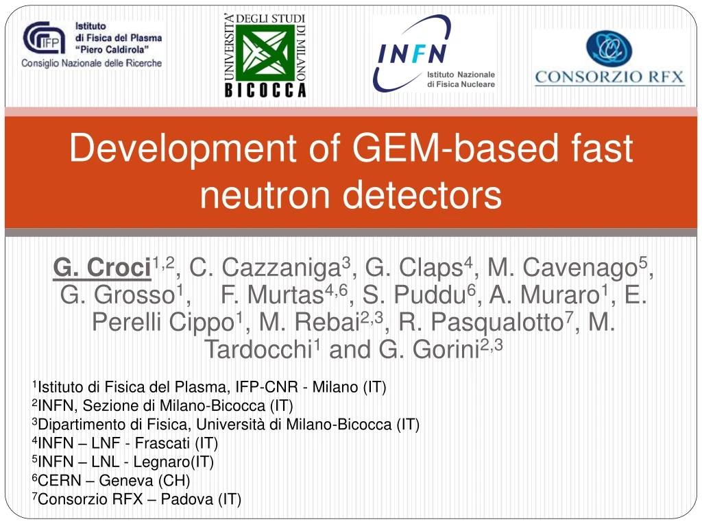 development of gem based fast neutron detectors