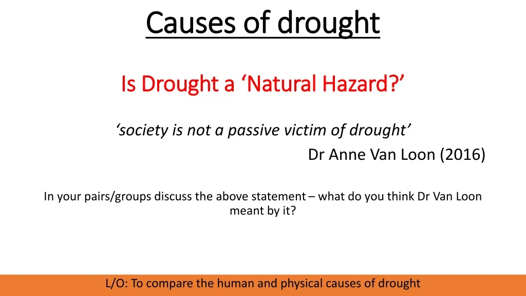 causes of drought