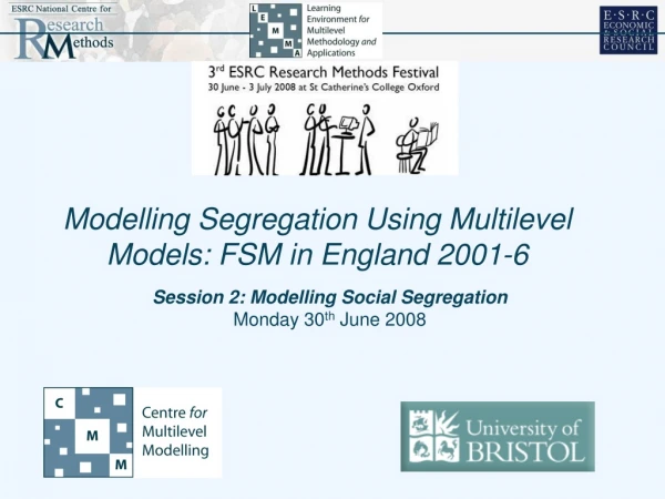 Session 2: Modelling Social Segregation Monday 30 th June 2008