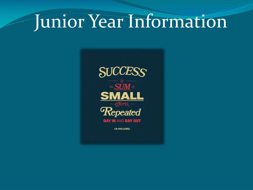 junior year information