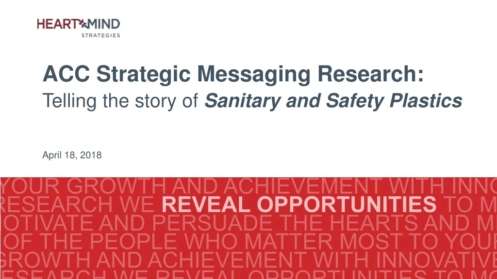 acc strategic messaging research
