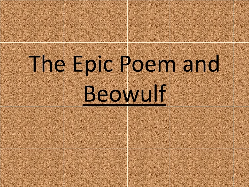 the epic poem and beowulf